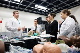 Students in simulation lab