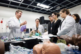 Students in simulation lab