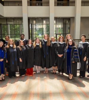 group of MFT scholars during hooding ceremony