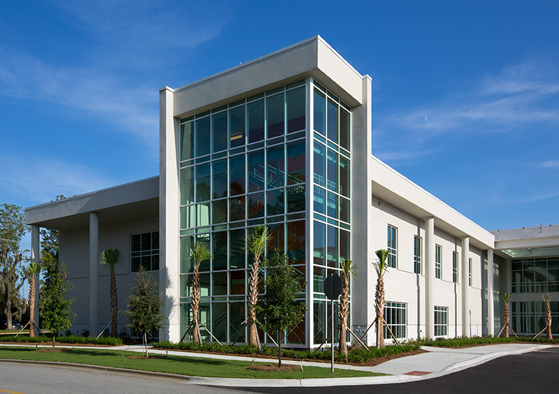 Savannah Campus building with blue sky